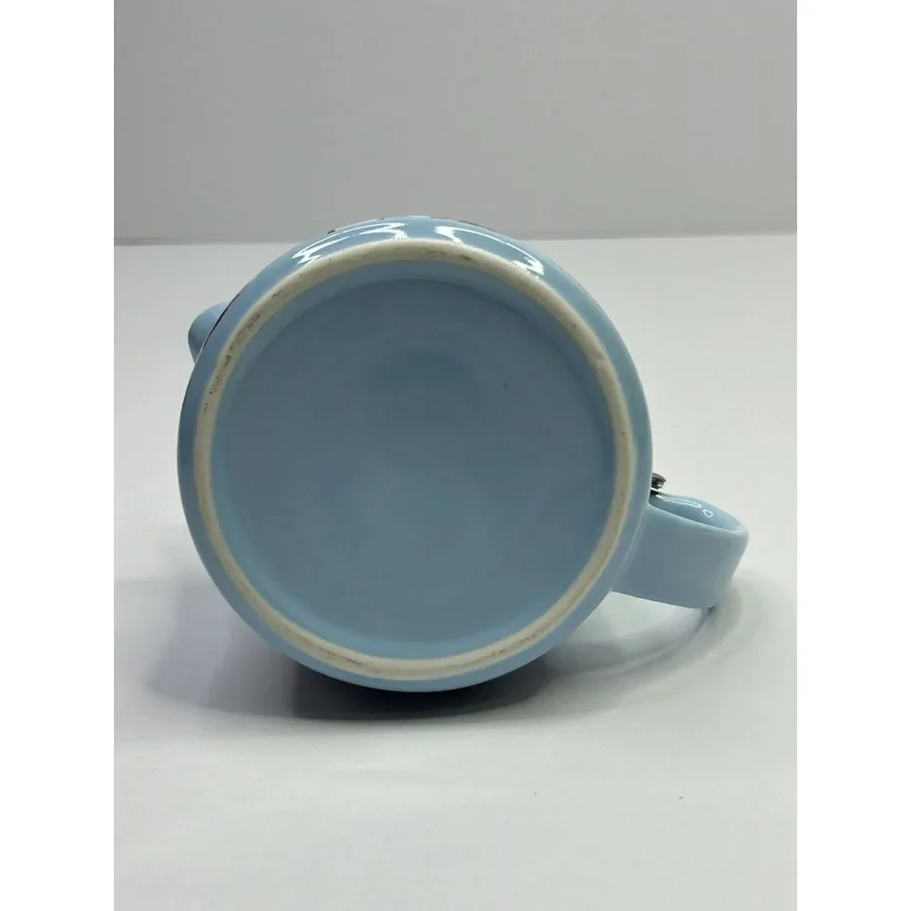 New Alfred Ceramic + Stainless Steel Teapot 20 oz Blue‎ Floral Cherry Blossom
